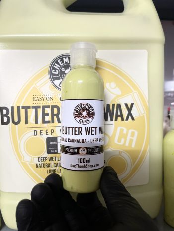 Kem wax tăng độ bóng cho bề mặt sơn Chemical Guys Butter Wet Wax Deep Wet Shine Chai Sang Nhỏ 100ml