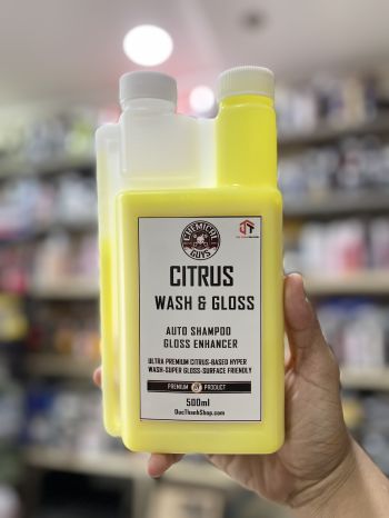 Xà bông rửa xe tăng bóng đậm đặc Chemical Guys Citrus Wash & Gloss Concentrated Car Wash Chai Sang Nhỏ 500ml