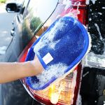 Găng tay rửa xe sợi tổng hợp siêu mềm, tiện dụng dể thao tác loại tốt xanh dương