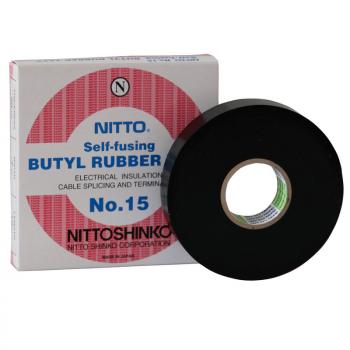 Băng keo điện Nitto Self-Fusing Butyl Rubber Tape No.15 chịu nhiệt và dòng cao 19mmx10m