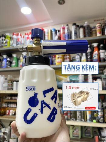 Bình đựng dung dịch và đầu phun bọt tuyết dùng với súng áp lực nước SGCB SGGD135 1L Tặng Kèm Tâm Phun 1.0mm