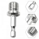Bàn chải bánh tròn chuyên dùng vệ sinh nội thất nỉ, vải, vinyl,.. loại mịn - gắn máy 11cm  kèm trục M14 - màu trắng