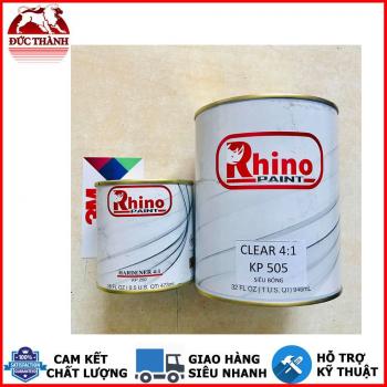 Sơn bóng 2K 2 thành phần cao cấp, tự phẳng mặt, kháng UV độ bề cao Rhino Paint KP 505 1.25kg