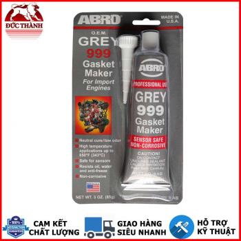 Keo RTV silicone chịu nhiệt chuyên dùng làm gioăng máy làm ron ABRO 999 Gasket Maker 85g (màu xám)