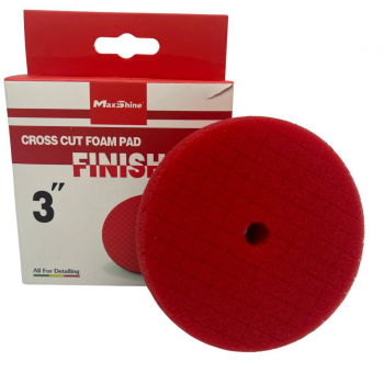 Phớt đánh bóng hoàn thiện bước 3 MaxShine Finishing - Cross Cut Foam Pads màu đỏ 2003090R 3in 7,5cm