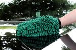 Găng tay rửa xe siêu mềm màu XANH sợi Microfiber giữ bọt MaxShine Crazy Micro-Chenille Wash Mitt 24x17cm 1120003G
