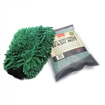Găng tay rửa xe siêu mềm màu XANH sợi Microfiber giữ bọt MaxShine Crazy Micro-Chenille Wash Mitt 24x17cm 1120003G