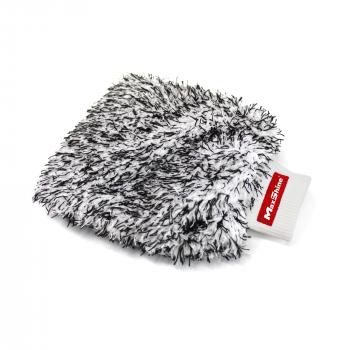 Găng tay rửa xe sợi Microfiber mềm bảo vệ sơn Maxshine Mixed Color White & Black Wash Mitt 1130004w