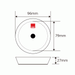 Phớt vàng đánh bóng bước 2/3 RUPES dùng đế 3in (75mm) 9DA100M FINE