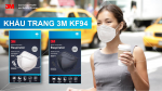 Khẩu trang chống bụi và kháng khuẩn đạt chuẩn KF94 3M 9013 (tặng kèm móc choàng đầu không đau tai) Trắng/Đen