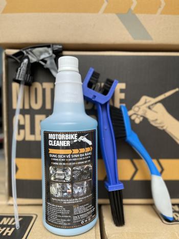 Dung Dịch Tẩy Rửa ĐA NĂNG Motorbike Cleaner Chuyên Dùng Cho Ôtô, Xe Máy 850ml Tặng Kèm Đầu Xịt, Bàn Chải Và Cọ Sên 3D