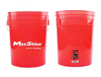 Xô Rửa Xe Maxshine Đỏ Trong Suốt Không Nắp 20L MSB002-Red