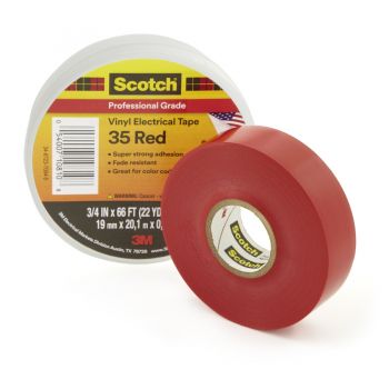 3M 35 19mmx20.1m - Băng keo điện (Đỏ)