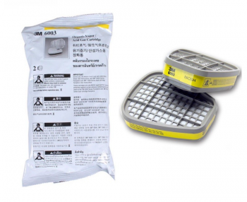 Phin lọc hơi hữu cơ/vô cơ cho mặt nạ 2 phin lọc 3M 6003