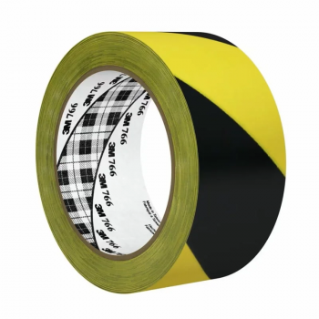 Băng keo dán nền 3M 766 50mm x 33m (Vàng phối đen)